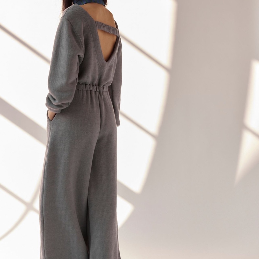 Free People Gray Wide Leg Pants - Picture 2 of 4